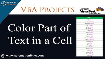 VBA Code to Color Part Of Text in a Cell | VBA Projects (Hindi)