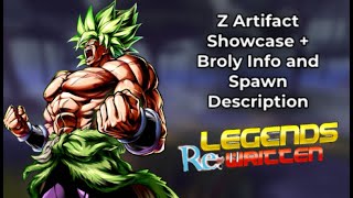 Legends Rewritten: All Z Artifact Moves + Codes and Broly Spawn In Description
