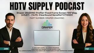 Draper 254201SC Profile  Fixed Frame Screen 100'diag. (49x87) - [16:9]- ClearSound NanoPerf XT1000V