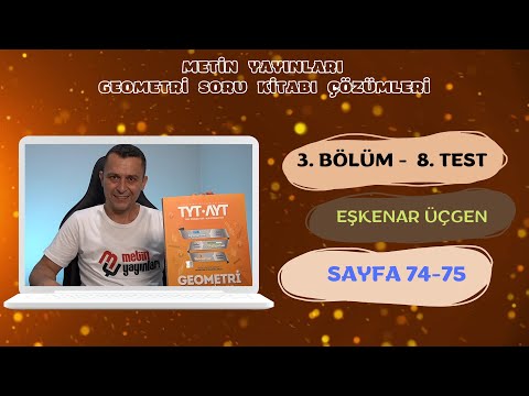 8. Test | 3. Bölüm | Eşkenar Üçgen | METİN YAYINLARI