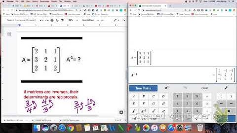 DESMOS inverse of matrix