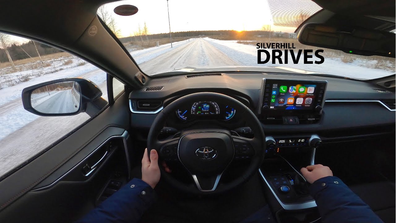 2022 TOYOTA RAV4 PLUG IN HYBRID AWD - winter POV driving + 0-100 km/h ...