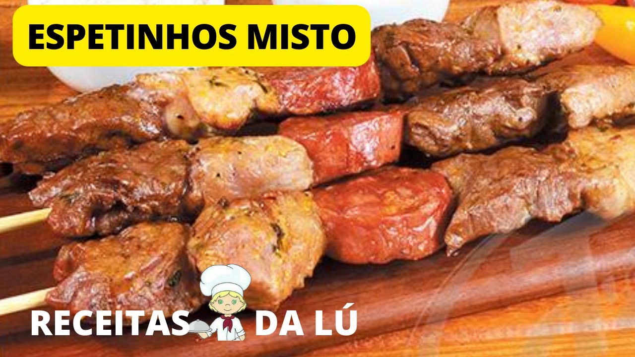 Como Fazer Espetinho Misto - Tv Churrasco 