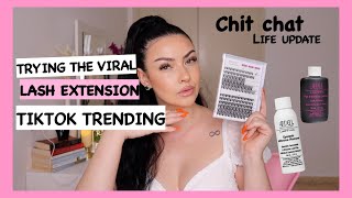 Where have I been? 😀 Chit chat life update + trying the tiktok viral lash extension