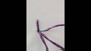 #hand embroidery of alphabet L #easy embroidery design #art work