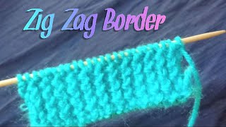 Zig-Zag border l making zig Zag border for sweaters l Birjan's knitting and craft