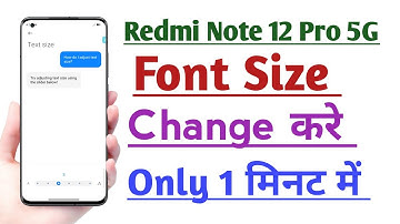Redmi Note 12 Pro 5G Font Size kaise Change kare | How to Change Font Size