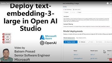 Deploy Text Embedding Model in Azure Open AI Studio | Azure OpenAI Service embeddings tutorial