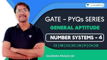 GATE - PYQs series l General Aptitude - Number Systems - 4 l GATE 2023 l Rajendra Prasad