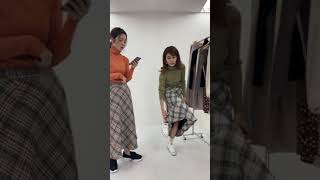 【神戸レタス】チェックジャガードロングスカート [M2717]