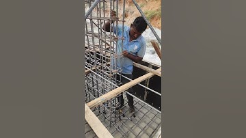Plumb checking for Column reinforcement || Civil engineering