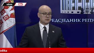 Konferencija za medije premijera Miloša Vučevića i predsednika Republike Srpske Milorada Dodika