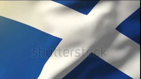 Scotland flag waving in the wind. Looping sun rises style. Animation loop Stock video by