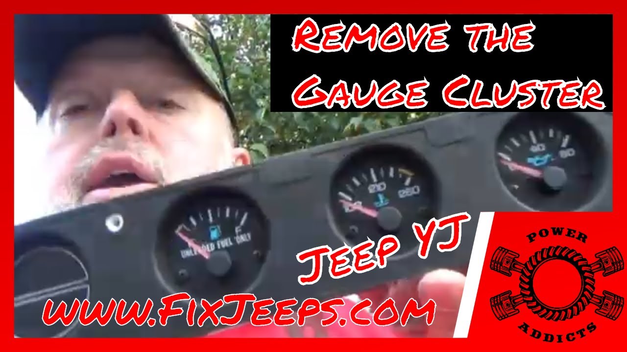 Jeep Wrangler YJ - How to Remove the gauge cluster #poweraddictscrew  #Jeepyj #fixjeeps - YouTube