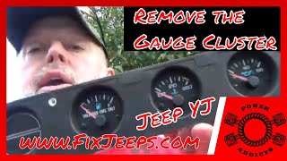 Jeep Wrangler YJ - How to Remove the gauge cluster #poweraddictscrew #Jeepyj #fixjeeps