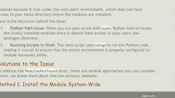 Resolve ModulesNotFound Error When Running Python3 in Shell Script