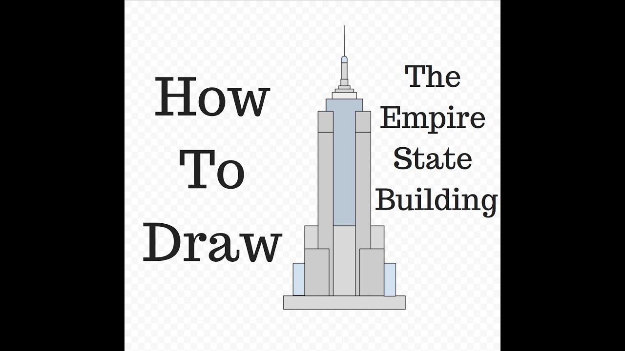 empire state building drawing steps by steps