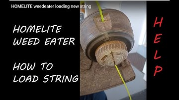 HOMELITE weedeater loading new string