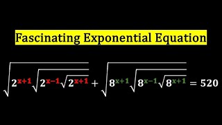 South Korea  Fascinating Nested Radical Exponential Equation Maths Olympiad!