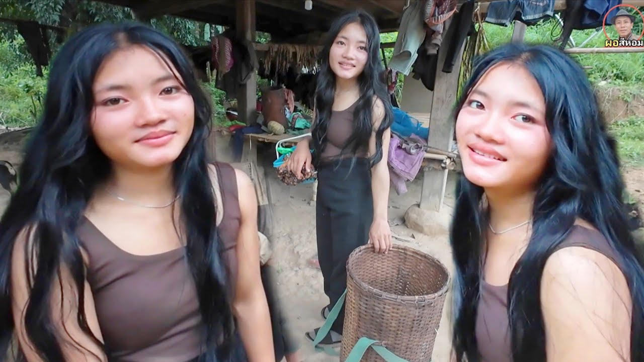 Ep24.น้องเทีนสาวลาวบ้านป่าสวยน่ารักแถมทำงานช่วยพ่อแม่ก็เก่ง.