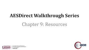 AESDirect Walkthrough Series - Chapter 9: Resources
