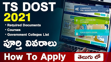 ts dost 2021 notification|Required Documents|ts dost 2021 online application process step by step