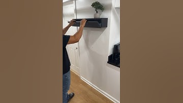 Custom hidden compartment floating shelf #diy #process #reels #shorts #storage