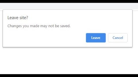 Show Alert Message while leaving(closing) from webpage using jquery or javascript