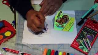 Thanksgiving Name Card Art Project by Faber-Castell