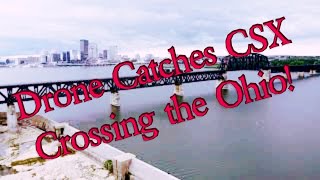 CSX Locomotives Crossing the Ohio River