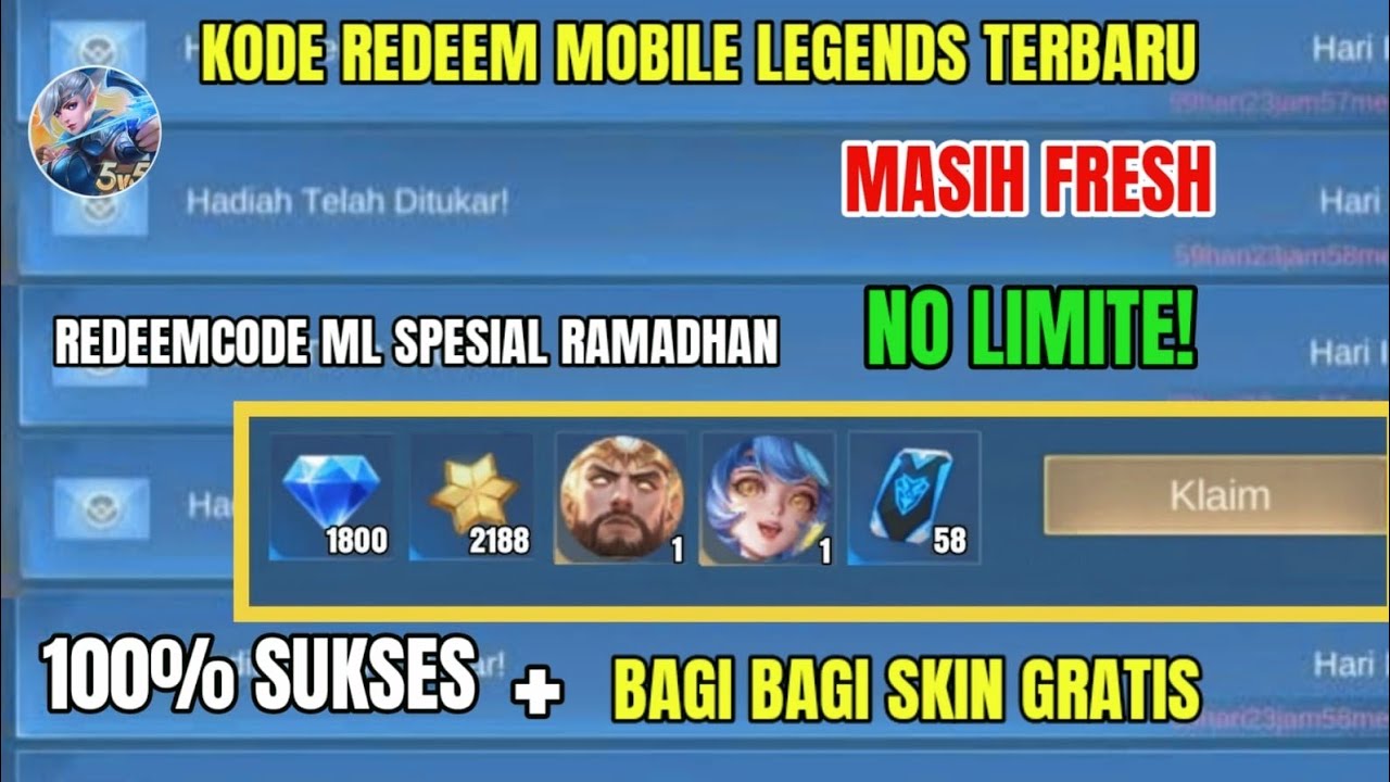 BURUAN REDEEM! KODE REDEEM ML TERBARU KODE REDEEM MOBILE LEGENDS HARI ...