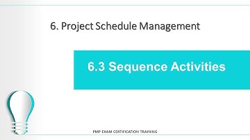 6 3 Sequence Activities Process | Project Management | PMP