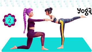 7-Minute Partner Yoga Routine ✨ | Easy Full Body Yoga for Two