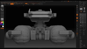 Zbrush Tank Sculpt using zmodeler and clip tools