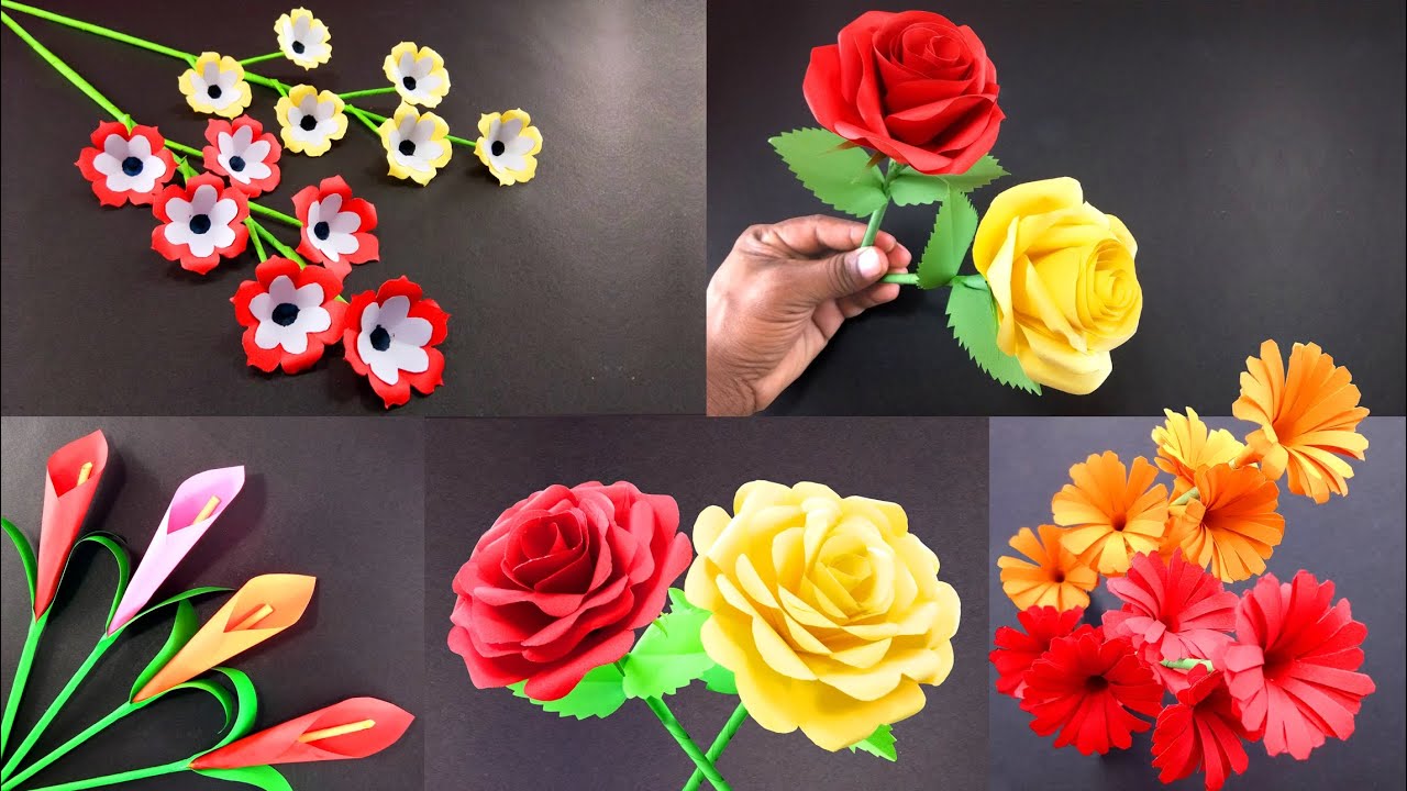 DIY Paper Flower Bouquet, Beautiful Paper Gift Ideas