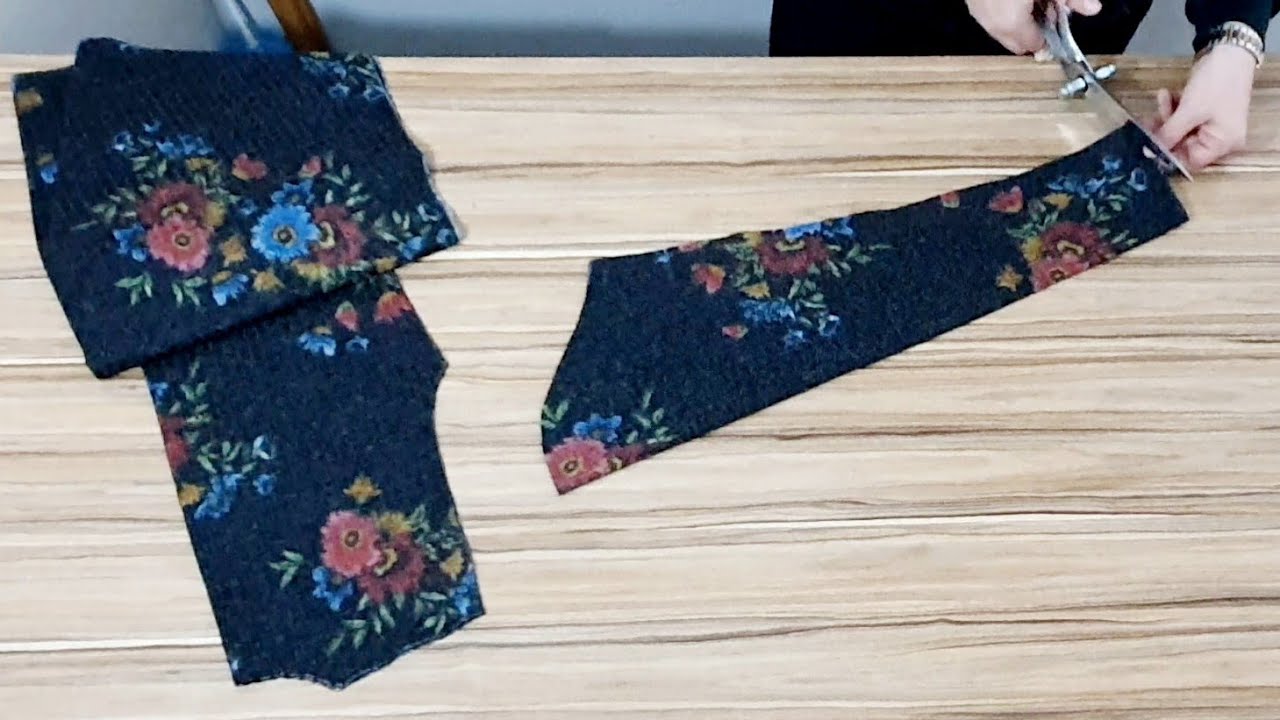 TRİKO KUMAŞTAN BALIKÇI YAKA ELBİSE KESİMİ - DİKİMİ