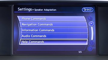 2015 Infiniti Q70 HEV - Speaker Adaptation (if so equipped)