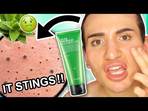 I tired the Benton Aloe Vera Propolis Soothing Gel for ONE WEEK! (why is this stinging?!)