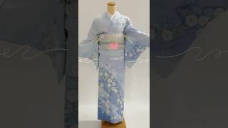 訪問着レンタル｜桂由美 水色に辻が花｜H0375｜L｜宅配着物レンタル
