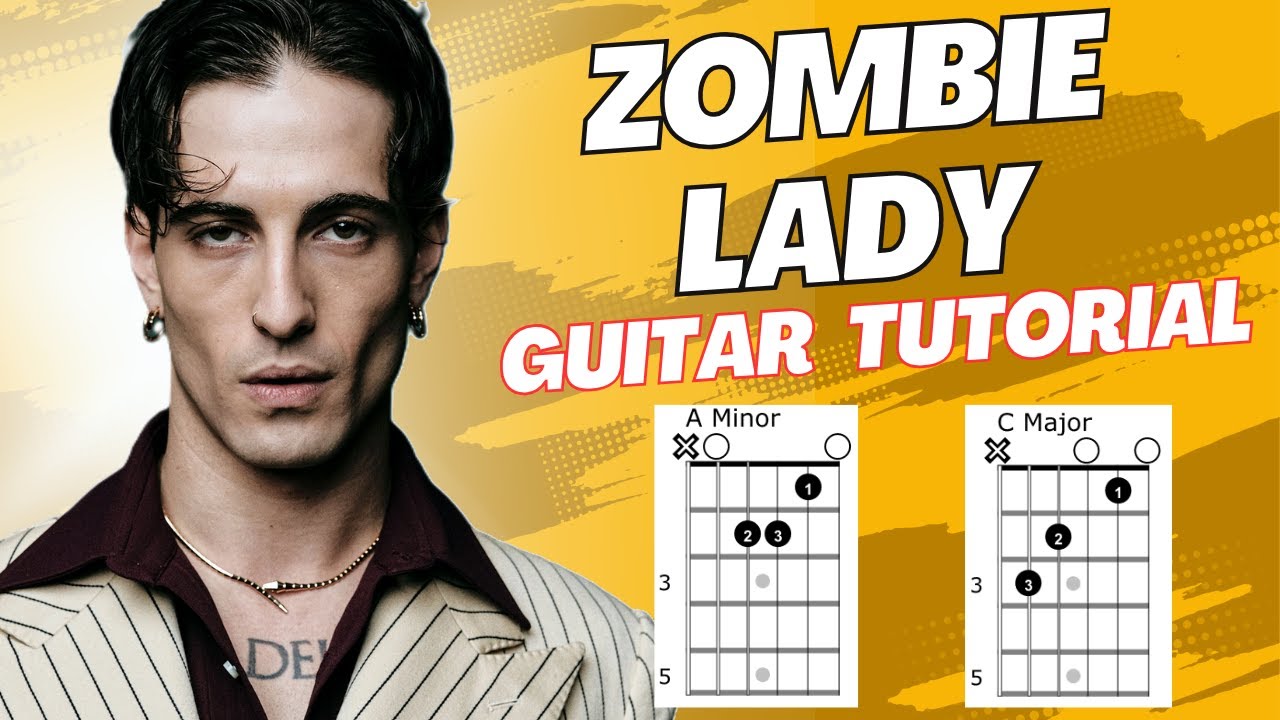 Урок игры на гитаре Zombie Lady Дамиано Дэвида: аккорды и игра боем