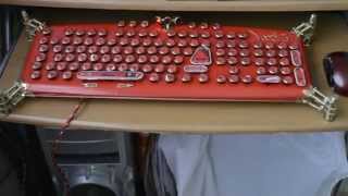 Version TWO : RED steampunk keyboard  LaFerri 