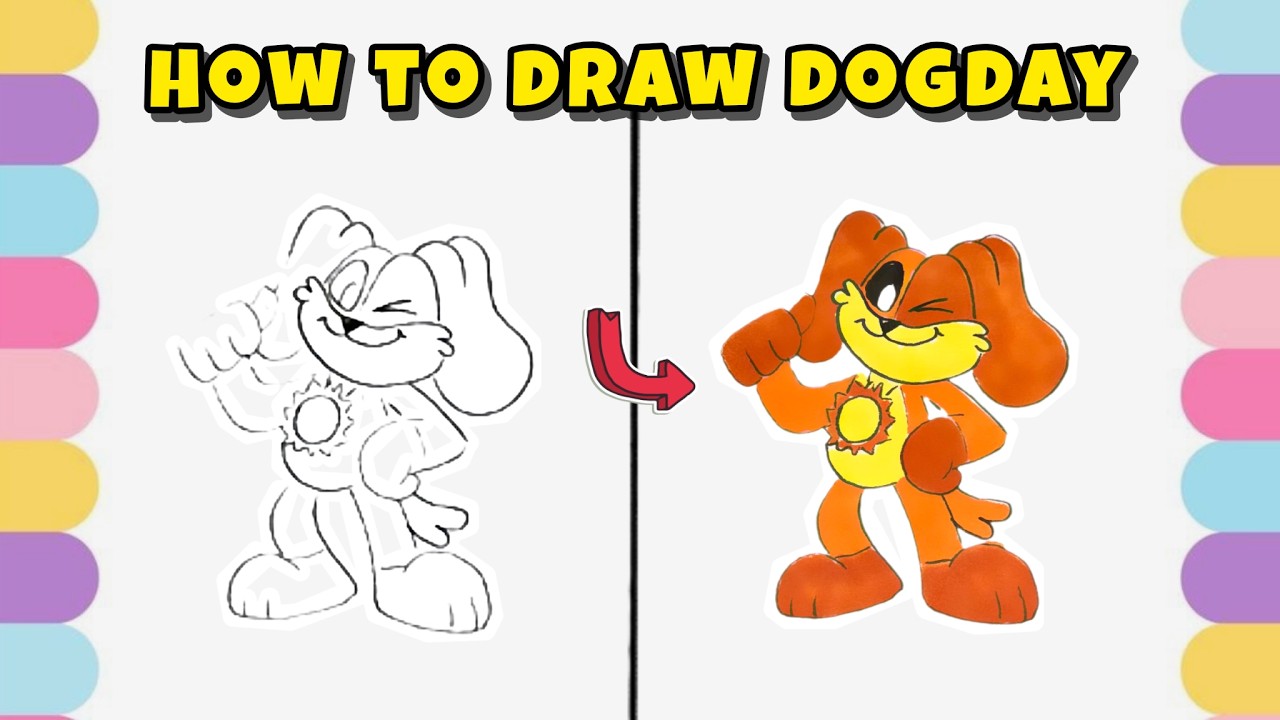 How to Draw DogDay from Poppy Playtime – Smiling Critter Guide