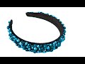 How to make a beautiful headband using pearls and seed beads