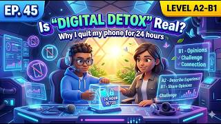 Is "Digital Detox" Real? Why I quit my phone for 24 hours | English Conversation Practice #podcast