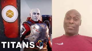 Lance Reddick(Zavala VA) reads message to Titans for Guardian Games