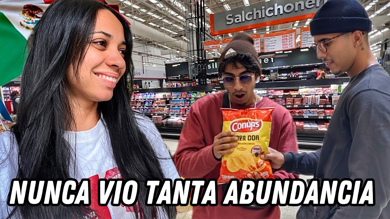 🇨🇺MI HERMANO conoce un SUPERMERCADO por primera vez en MÉXICO y en su vida! 🇲🇽