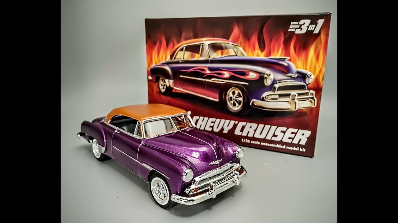 1951 Chevy Deluxe Custom Cruiser 1/25 Scale Model Kit Build How To Assemble Mask Paint Interior