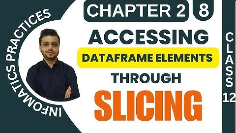 CLASS 12 INFORMATICS PRACTICES | CHAPTER-2  | Accessing DataFrame Elements by slicing