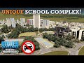 Building a Unique Apartment and School Complex | Pedestrians Only City | Cities Skylines