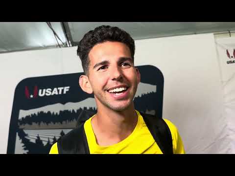 Grant Fisher after taking 2nd in 5,000 at 2025 US champs